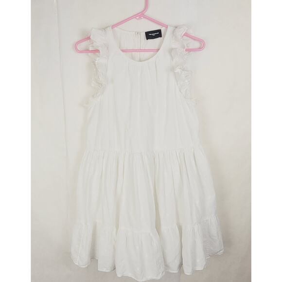 The Kooples white heart embroidered ruffled sleeve tiered dress Size 2 - Picture 2 of 12